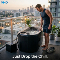 Refroidisseur d'eau OHO DropChill 220V/110V 400W à compresseur, économie d'énergie, fonctionnement facile, sans système de circulation d'eau, démarrage en 3 secondes