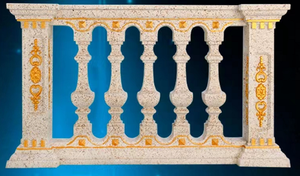 Stampo in Plastica per Ringhiere in <span class=keywords><strong>Cemento</strong></span> Reazone 2022, Nuovo Design per Balaustra a Doppio Arco, Stampaggio in Opera - Product Image 6