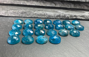 Apatite naturelle facettée de forme ronde, cabochon à dos plat, pierre précieuse pour la fabrication de bijoux, qualité AAA, bagues pour hommes et femmes - Product Image 3