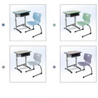 Ensemble de bureau et chaise d'école personnalisable pour salle de classe, ergonomique, durable, avec structure en acier, mobilier scolaire pour étudiants