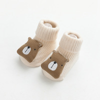 Vente en gros de chaussettes pour enfants, bébés, nourrissons, chaussettes en coton doux antidérapantes à motifs 3D de dessins animés, chaussettes originales pour enfants, chaussettes pour bébés, animaux