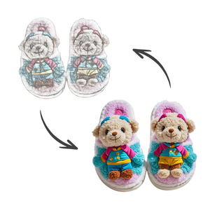 Chất Lượng Cao Nhà Máy Giá Tùy Chỉnh Đồ Chơi Sang Trọng Tùy Chỉnh Thực Xuất Sang Trọng Giày Động Vật In Dép Đi Trong Nhà - Product Image 2