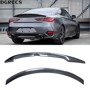 สปอยเลอร์หลังคาร์บอนไฟเบอร์ขัดเงาแบบ Q60 Q60S สำหรับปี 2013-2023 ติดตั้งด้วยเทป - Product Image 1