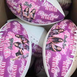 כדור פוטבול אמריקאי איכותי מקצועי עם תמונה אישית של צוות ולוגו בהתאמה אישית, מתנה לנוער, עשוי PVC או עור PU - Product Image 3