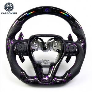 Volante Deportivo Personalizado de Fibra de Carbono y Cuero con Calefacción y Pantalla LED para Toyota Camry Corolla 2018-2022, Disponible en Stock - Product Image 3