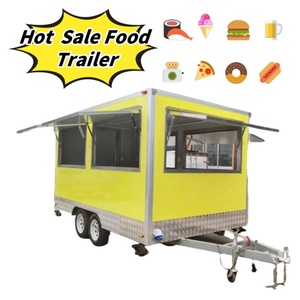 Fiberglass and Aluminum Gas Fast Food Cart With Fryer Kitchen Food Truck Vending Trailer for Bakery Restaurants Farms FN-RV10 Us - Product Image 3