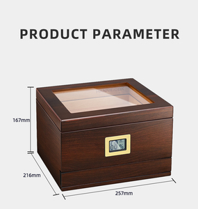 Hannicook Tùy Chỉnh Handmade Gỗ Tuyết Tùng Cigar Humidor Hộp Tây Ban Nha Tuyết Tùng Tính NĂNG Kiểm Soát Độ Ẩm Cho Xì gà Trường Hợp Tạo Độ Ẩm Hộp - Product Image 3