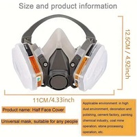 Masque respiratoire pour moto 6200, qualité industrielle, protection contre la peinture en aérosol, filtre à fumée chimique, anti-poussière