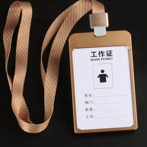 Custom Aluminum Alloy <b>ID</b> Credit Name Card Badge <b>Holder</b> Cover Metal Zinc Alloy Business Card <b>Holder</b> for Company - Product Image 3