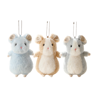 Porte-clés en peluche mini hamster, poupée cochon d'Inde moelleuse, décoration de bureau mignonne et breloque de sac pour adolescents - Product Image 5