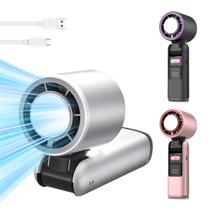 Ventilador de Mano LED Plegable con 100 Velocidades Ajustables, Múltiples Colores, Gran Potencia de Viento, Mini Ventilador con Pantalla LED, Ventilador de Refrigeración - Product Image 1