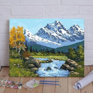 Kit de Pintura por Números Personalizado, Paisaje, Pintura Acrílica al Óleo sobre Lienzo para Principiantes, Decoración de Pared para el Hogar - Product Image 2
