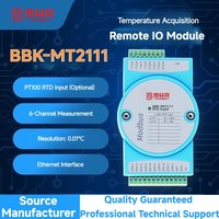 Sensor de temperatura Rtd PT100/PT1000 Módulo IO remoto de adquisición de temperatura con interfaz RS485/Ethernet