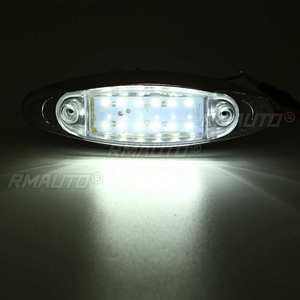 10 pièces 12V 24V 12 LED Feu de position latéral, Clignotant, Feu arrière, Feu de signalisation pour Voiture, Camion, Remorque, Bus, Bateau, Camionnette, Caravane - Product Image 2