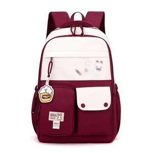 Factory Supply Fashion Waterproof Double Shoulder <b>Backpack</b> Students Boys Girls Letter Pattern Polyester Lining Zipper - Product Image 3