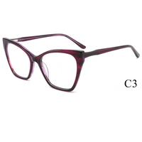 Montures de lunettes optiques pour femmes, modèle Bellestron 84089, en acétate, style œil de chat classique surdimensionné, design de créateur, logo personnalisé, haute qualité