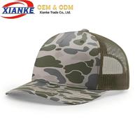 Gorras Trucker Personalizadas X&K, Estilo Western, Camuflaje Forestal, Estampado de Leopardo, Patrón de Llamas, Verde Oliva Desgastado, Gorras Trucker Vintage con Cierre a Presión