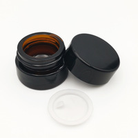 5ml 10ml 15ml 20ml 30ml 50ml pot de crème en verre ambré rond pot avec couvercle en or crème pour les yeux récipient de stockage boîte en verre