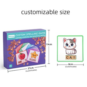 Tùy Chỉnh Chính Tả Trò Chơi Hội Đồng Quản Trị Nhà Máy OEM Thư Phù Hợp Với Giáo Dục Đồ Chơi Bằng Gỗ Từ Đèn Flash Chất Lượng Thẻ Chính Tả Trò Chơi Cho Bé - Product Image 6