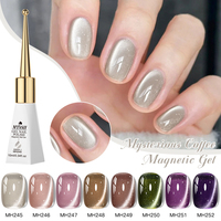 MTSSII Gel UV/LED Soak-Off pour Salon, Outils de Nail Art Féminin, Gel Magnétique Effet Œil de Chat Réfléchissant 10ml, Tendance