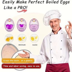 Temporizador de Huevos de Silicona al por Mayor con Indicador de Cambio de Color Sensible, Apto para Lavavajillas, para Huevos Duros/Blandos, Gadget de Cocina - Product Image 3