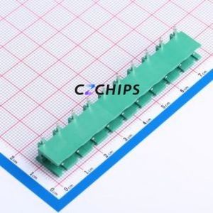 KH-ZBF3000R-10P-7.62G Plug-in Terminal Block Bent Lead Through Hole,P=7.62mm Connector 7.62mm Green Right Angle Pin 10P - Product Image 1