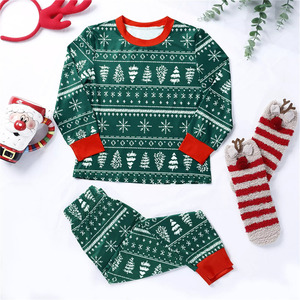 Vanfound 60004 Herbst Winter Weihnachten Eltern-Kind Passende Lässige Cartoon Atmungsaktive Thermische Baumwolle Unisex Heimset Pyjamas - Product Image 4