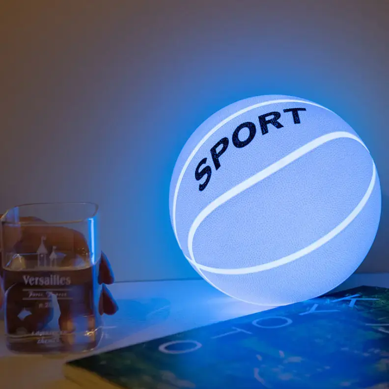 Kanlong kids room light Dia15cm ricarica USB silicone sport basket model ball light per holiday baby light night