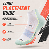 Chaussettes de sport personnalisées à absorption des chocs, chaussettes athlétiques rembourrées, respirantes en maille, chaussettes de course pour hommes