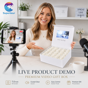 Lanzamiento de Nuevo Producto de Superlieur Beauty Cosmetics: Caja de Cartón Rígido con Pantalla LCD de 7 Pulgadas y Reproducción Automática de <span class=keywords><strong>Video</strong></span>, Caja de <span class=keywords><strong>Video</strong></span> de 7 Pulgadas - Product Image 5