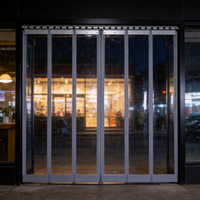 Bandes de rideaux en PVC transparentes coupe-vent à fermeture magnétique pour porte de balcon
