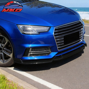 Convient pour Audi S4 A4 Quattro B9 2017-2018, lèvre de pare-chocs avant style IKON, noir brillant - Product Image 2