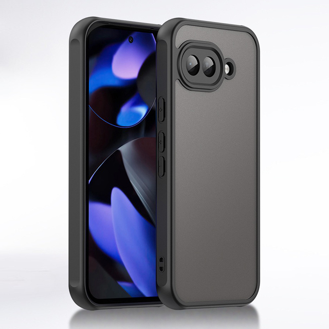 Wholesale Google Pixel 9A Mobile Phone Cases 2 in 1 Shockproof Matte Transparent PC TPU Cover
