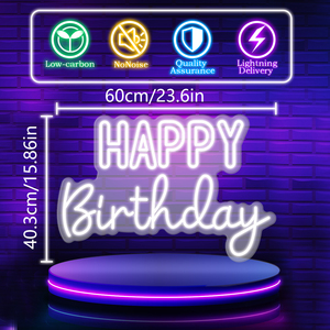 Dimmable RGB Custom <b>LED</b> Neon Sign for Happy Birthday, Personalized Business Name Neon Billboard - Product Image 5