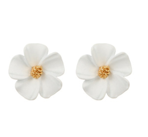 Kore bahar yaz yeni küçük taze çiçek küpe bir kızın tatlı şeftali çiçeği küpe toptan N25214 - Product Image 3