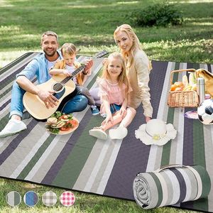 <b>Extra</b> <b>Large</b> 80x80 <b>Picnic</b> <b>Blanket</b>, Waterproof Portable 3-Layer Foldable Mat, Machine Washable for Grass Hiking Travel Concerts - Product Image 3