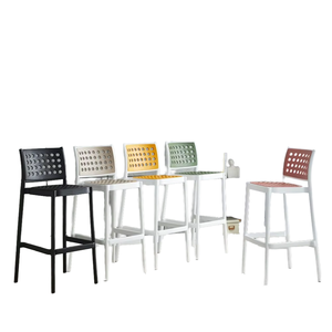 Modern Durable Plastic <b>Bar</b> Stool Unique Cat Ear Design Water Resistant Light <b>Weight</b> for Home Office Hospital Living Room Outdoor - Product Image 1