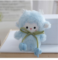 Porte-clés en peluche Mouton Tulipe, Jouet en peluche doux, Poupée agneau en peluche, Porte-clés avec pendentif fleur de tulipe