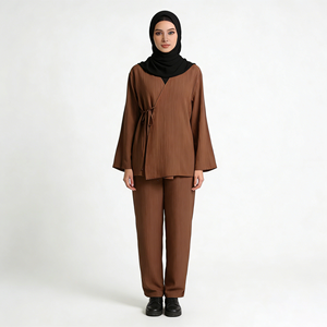 Abaya per Donne Musulmane in Poliestere Leggero, Taglie Grandi, per Preghiera del Ramadan e Abiti da <span class=keywords><strong>Matrimonio</strong></span>, Design Portatile Fatto a Mano - Product Image 3