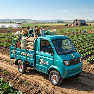 Mini Camion Elettrico a 4 Ruote con Freni a Disco, Cassone Personalizzabile, Motore da 2000W, Piccolo Veicolo Utilitario per Consegne e Magazzino - Product Image 1