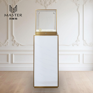 Nhà Máy bán hàng trực tiếp cao cấp kính hiển thị Showcase đá cẩm thạch kết cấu đồ trang sức đồ nội thất đảm bảo chất lượng bảo tàng tủ trưng bày - Product Image 6