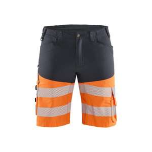 BLAKLADER - 154118119653C46 Pantalones cortos de alta visibilidad elásticos Mid Gray/Orange-EAN 7330509748275 ROPA DE TRABAJO DE LA HI-VIS - Product Image 1