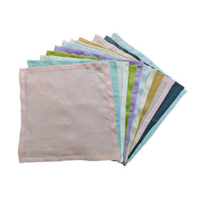 Serviette de table en lin 100% français, lavée à la pierre, avec ourlet festonné, design personnalisé, taille et couleur multiples - Product Image 2