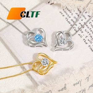 CLTF 2026 Bestseller Collier en cuivre avec pendentif en zircon en forme de cœur « <span class=keywords><strong>Je</strong></span> <span class=keywords><strong>t</strong></span>'aime », cadeau pour la Saint-Valentin et les anniversaires, avec boîte à bijoux - Product Image 2