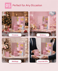 Boîte de calendrier de l'avent premium imprimée pour marques de beauté, avec 12 tiroirs surprise quotidiens et logo, pour emballage cadeau - Product Image 4