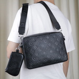 Sac à main pour ordinateur portable en cuir véritable pour <span class=keywords><strong>homme</strong></span>, sac à bandoulière souple pour usage professionnel au bureau - Product Image 6
