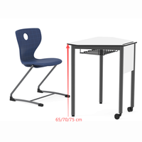 Bureau et chaise d'étude pour étudiant universitaire, mobilier pour projet scolaire