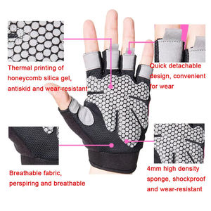 Wholesale <b>Half</b> Finger Mountain Running Fitness Wrist Cycling Unisex Weight Lifting Non-<b>slip</b> Breathable - Product Image 6