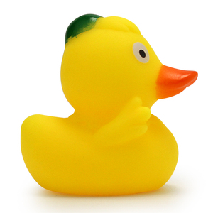 Pato de Borracha Amarelo Pequeno Jixin YDE008 de 5 Centímetros Mais Vendido, Brinquedo de Banho para Bebês com Bico Longo e Som ao Apertar - Product Image 3