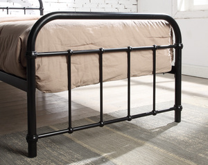 Оптовая продажа, простая конструкция, кованая железная платформа, кровать размера «<span class=keywords><strong>King</strong></span>-Size», медная щетка, металлические каркасы кровати - Product Image 4